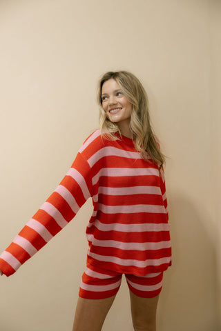 Hallie Striped Sweater Set - The Red Thread Boutique