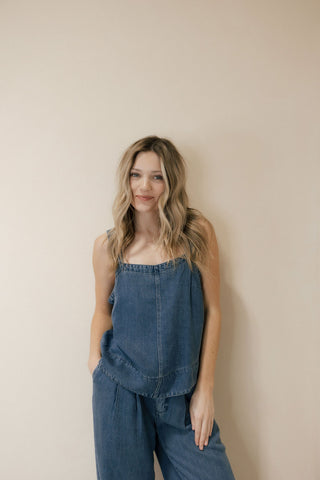 Maelis Tank, Denim - The Red Thread Boutique