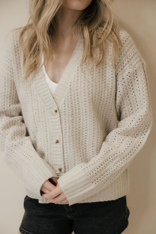 Amour Cardigan, Sand - The Red Thread Boutique