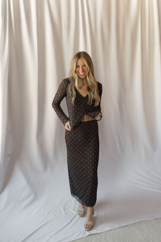 Z Supply Amara Polka Dot Mesh Top