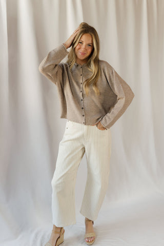 Winslow Lightweight Cardigan, Lt Mocha - The Red Thread Boutique