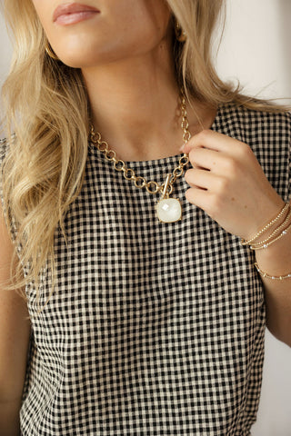 Vera Necklace, White - The Red Thread Boutique