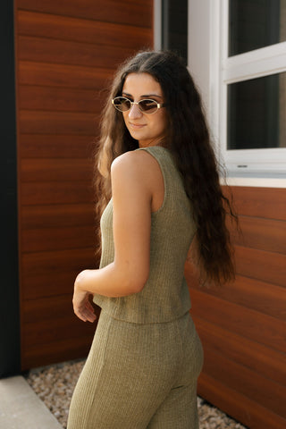 Sloane V Neck Rib Tank, Fern by Z Supply *final sale