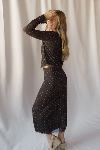 Z Supply Amara Polka Dot Mesh Top
