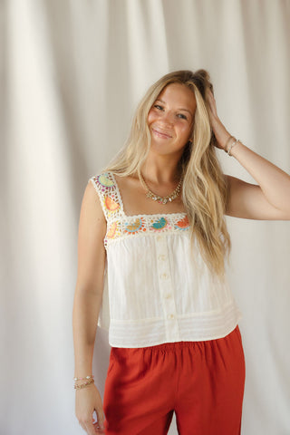 Clara Crochet Citrus Tank - The Red Thread Boutique
