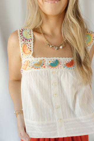 Clara Crochet Citrus Tank - The Red Thread Boutique