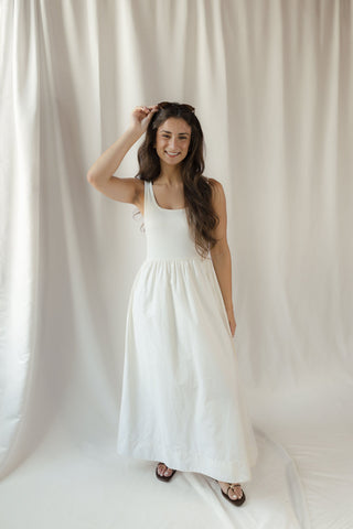 Z Supply Kensie Midi Dress, Cloud - The Red Thread Boutique