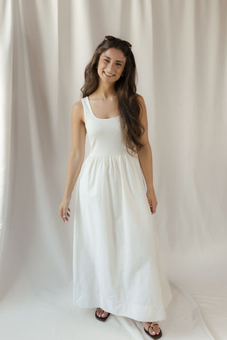 Z Supply Kensie Midi Dress, Cloud - The Red Thread Boutique