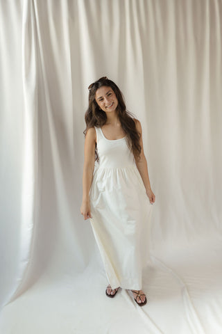 Z Supply Kensie Midi Dress, Cloud - The Red Thread Boutique