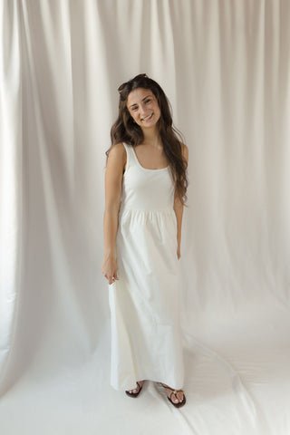 Z Supply Kensie Midi Dress, Cloud - The Red Thread Boutique