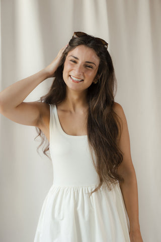 Z Supply Kensie Midi Dress, Cloud - The Red Thread Boutique