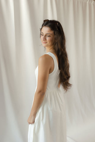 Z Supply Kensie Midi Dress, Cloud - The Red Thread Boutique
