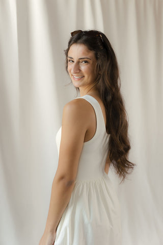 Z Supply Kensie Midi Dress, Cloud - The Red Thread Boutique