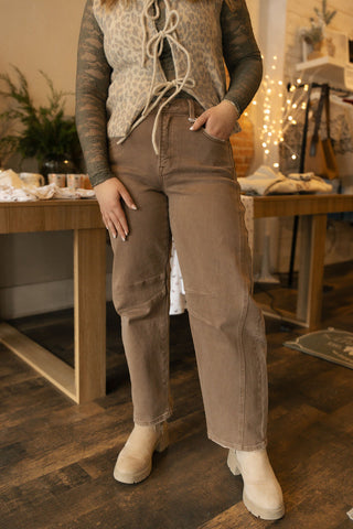 Lucy Crop Barrel Jeans - The Red Thread Boutique