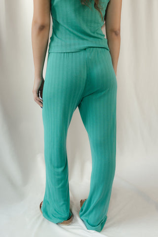 Z Supply Downhome Pointelle Pants, Light Rainforest - The Red Thread Boutique