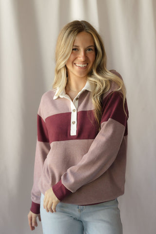 Pembrook Top, Mauve Multi