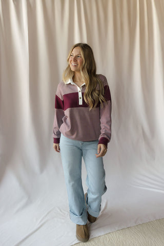 Pembrook Top, Mauve Multi
