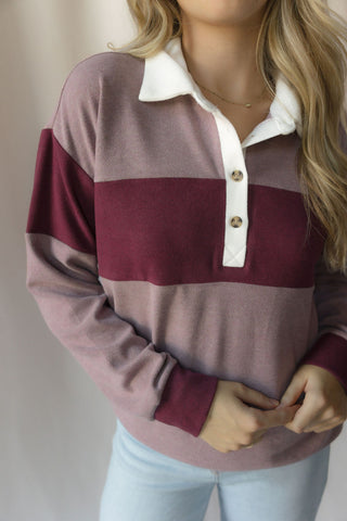 Pembrook Top, Mauve Multi