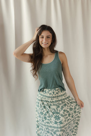 Z Supply Julian Crochet Tank, Evergalde - The Red Thread Boutique