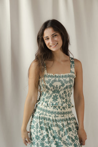 Z Supply Leya Tera Paisley Smocked Top - The Red Thread Boutique