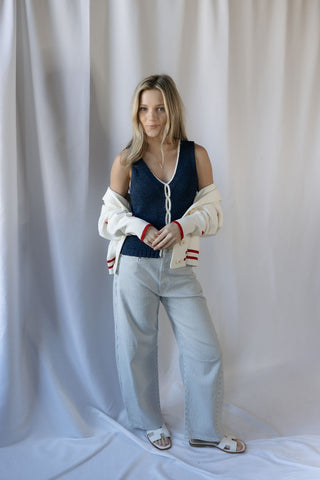 Frankie Tank, Navy - The Red Thread Boutique