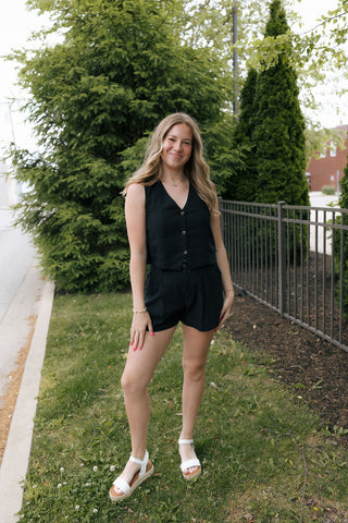 Marta Linen Vest, Black by Z Supply *final sale