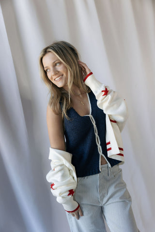 Frankie Tank, Navy - The Red Thread Boutique