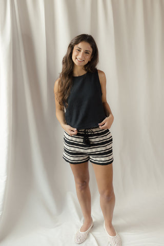 Z Supply Sloane Linen Top, Black - The Red Thread Boutique