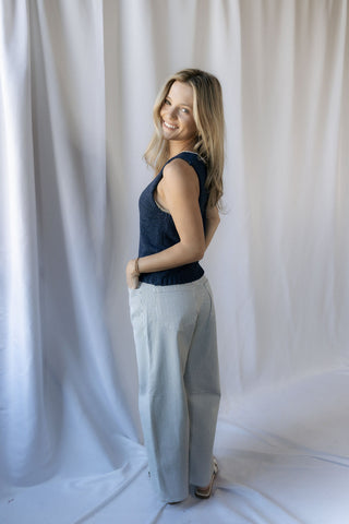 Frankie Tank, Navy - The Red Thread Boutique