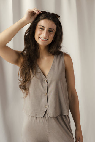 Z Supply Noelle Jersey Top, Perfectly Taupe - The Red Thread Boutique