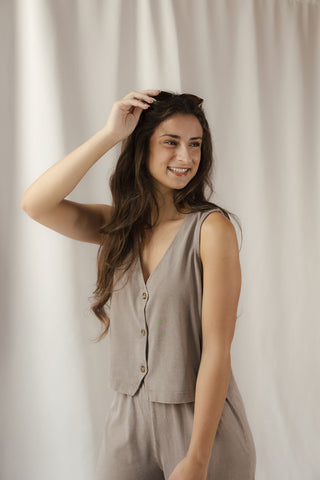Z Supply Noelle Jersey Top, Perfectly Taupe - The Red Thread Boutique