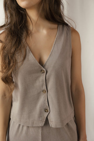 Z Supply Noelle Jersey Top, Perfectly Taupe - The Red Thread Boutique