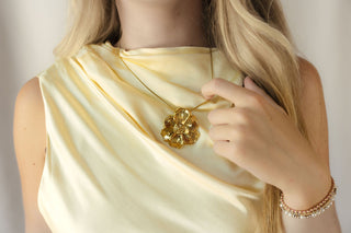 Sienna Satin Dress, Buttercream - The Red Thread Boutique