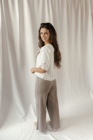 Z Supply Daya Embroidered Top, White - The Red Thread Boutique