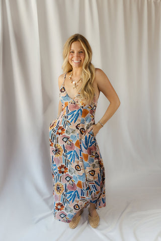 Raelyn Printed Maxi Dress - The Red Thread Boutique
