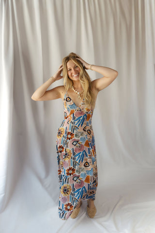 Raelyn Printed Maxi Dress - The Red Thread Boutique