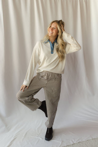 Crest Pullover, Tan Heather