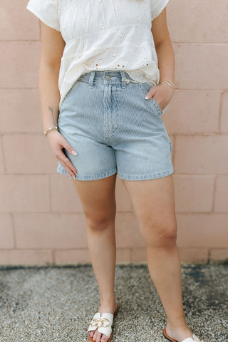 Jayme Shorts, Denim Stripe