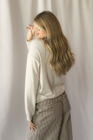 Crest Pullover, Tan Heather