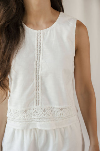Z Supply Sloane Embroidered Top, White - The Red Thread Boutique