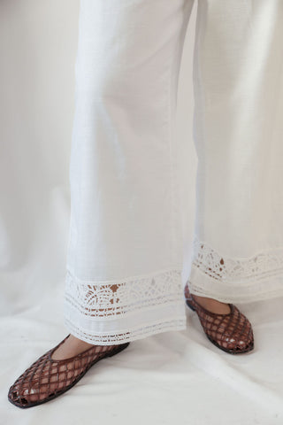 Z Supply Scout Embroidered Pants, White - The Red Thread Boutique