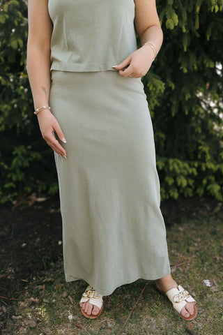 Gail Midi Skirt, Avocado by Z Supply