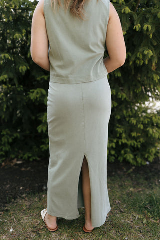 Gail Midi Skirt, Avocado by Z Supply