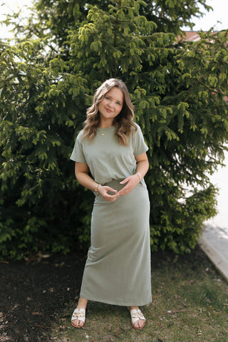 Gail Midi Skirt, Avocado by Z Supply