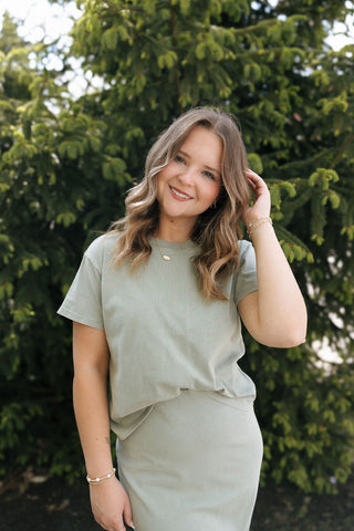 Go To Washed Tee, Avocado by Z Supply