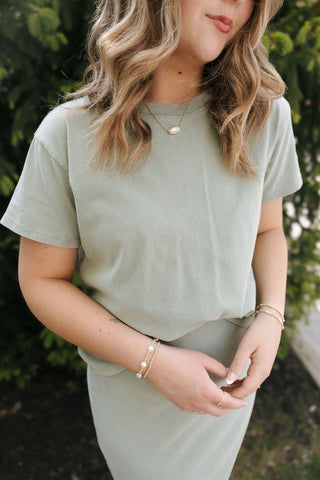 Go To Washed Tee, Avocado by Z Supply
