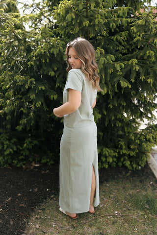 Gail Midi Skirt, Avocado by Z Supply