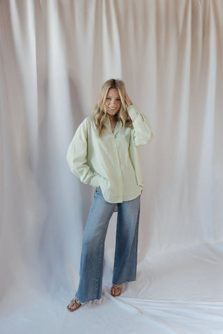 Jules Button Up, Lime - The Red Thread Boutique
