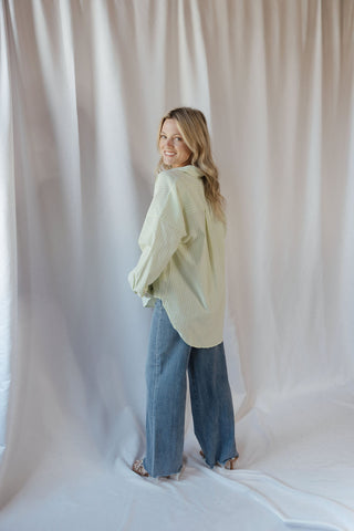 Jules Button Up, Lime - The Red Thread Boutique
