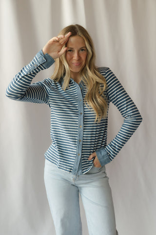 Marty Top, Denim Stripe